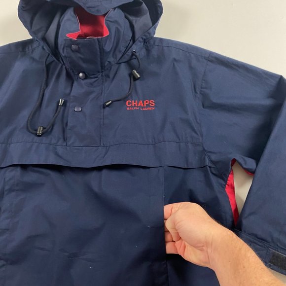 Vintage Chaps Ralph Lauren Lightweight Anorak Jacket Mens Medium Windbreaker - Picture 7 of 15